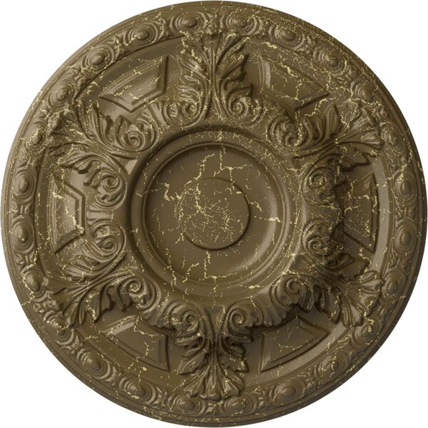Ekena Millwork Granada Ceiling Medallion (Fits Canopies up to 7 1/8"), 23 1/2"OD x 2 3/4"P, Mississippi Mud Crackle CM24GAMMC - main